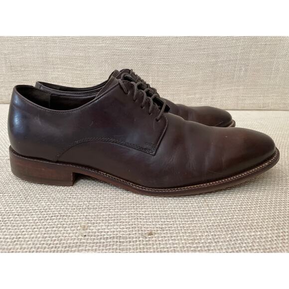 Cole Haan C28880 Fitzgerald Mens Size 10.5 M Brown Leather Plain Toe Oxford - Picture 3 of 8